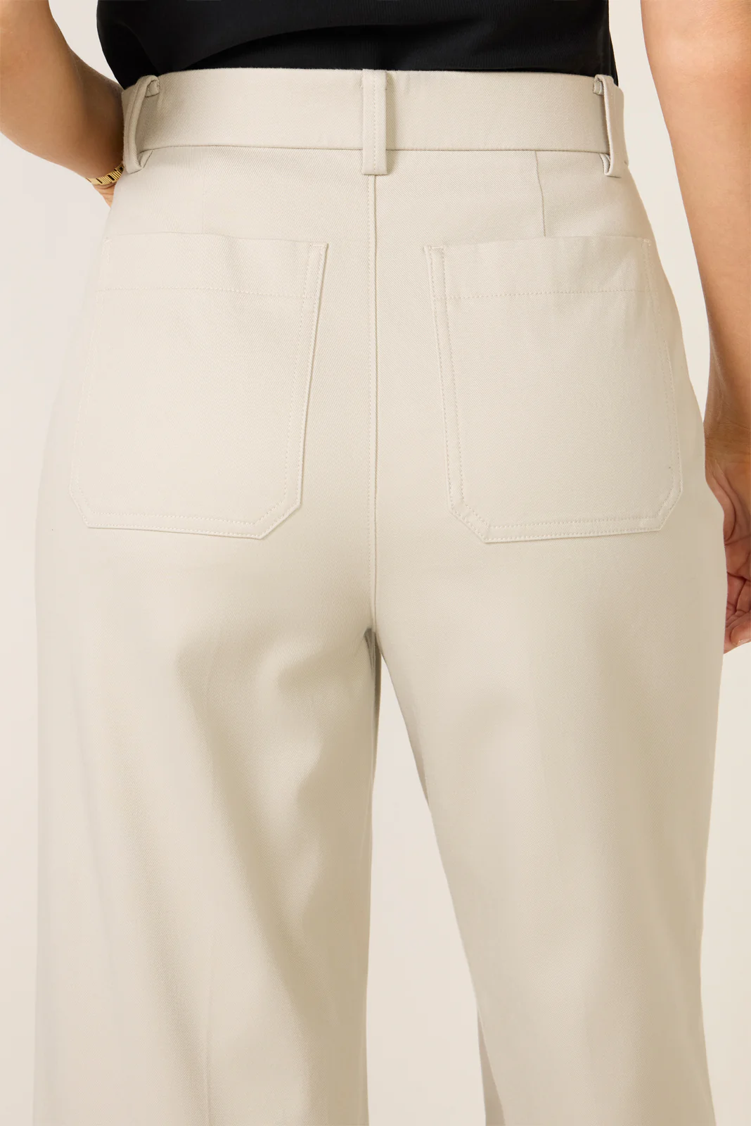 Stretch Twill Patch Pocket Wide Leg - Image 3