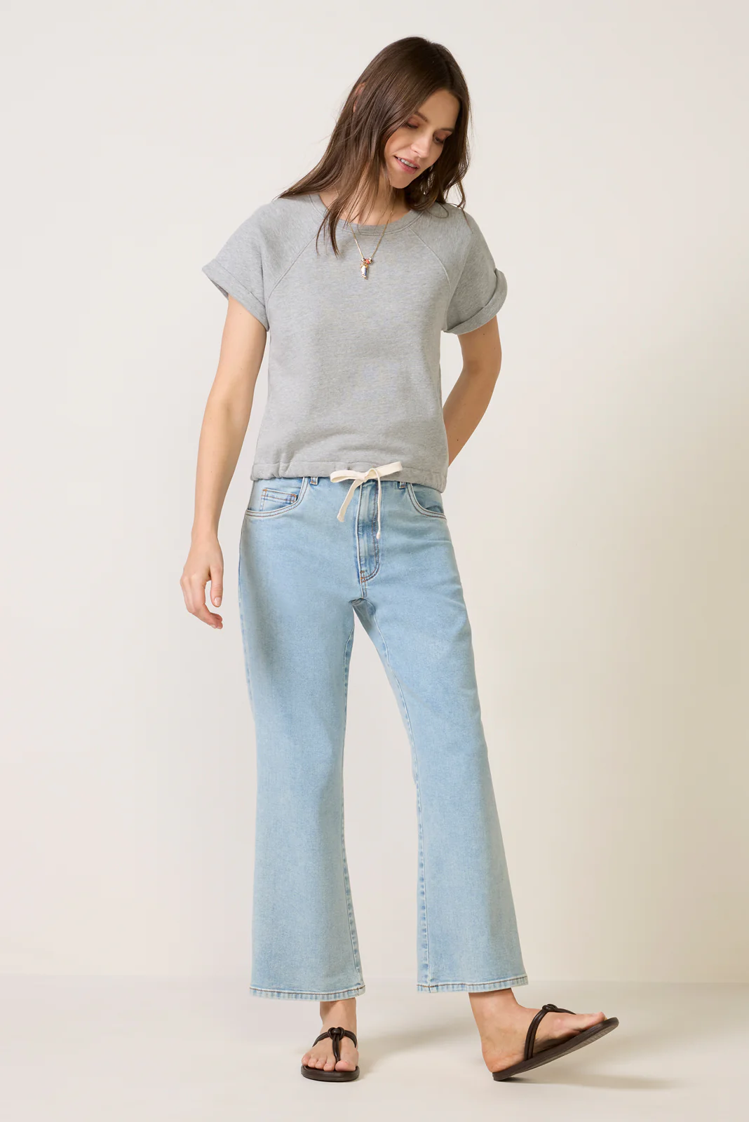 Sydney Tie Bottom Sweatshirt - Image 2