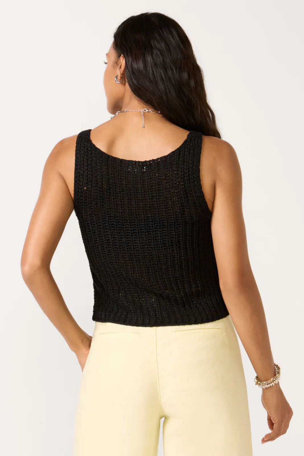 Tatum Lace Up Sweater Tank - Image 4