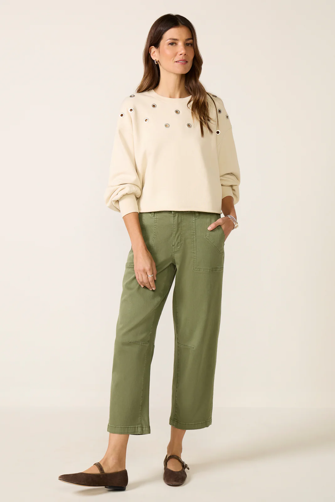 Tayisha Grommet Sweatshirt - Image 2