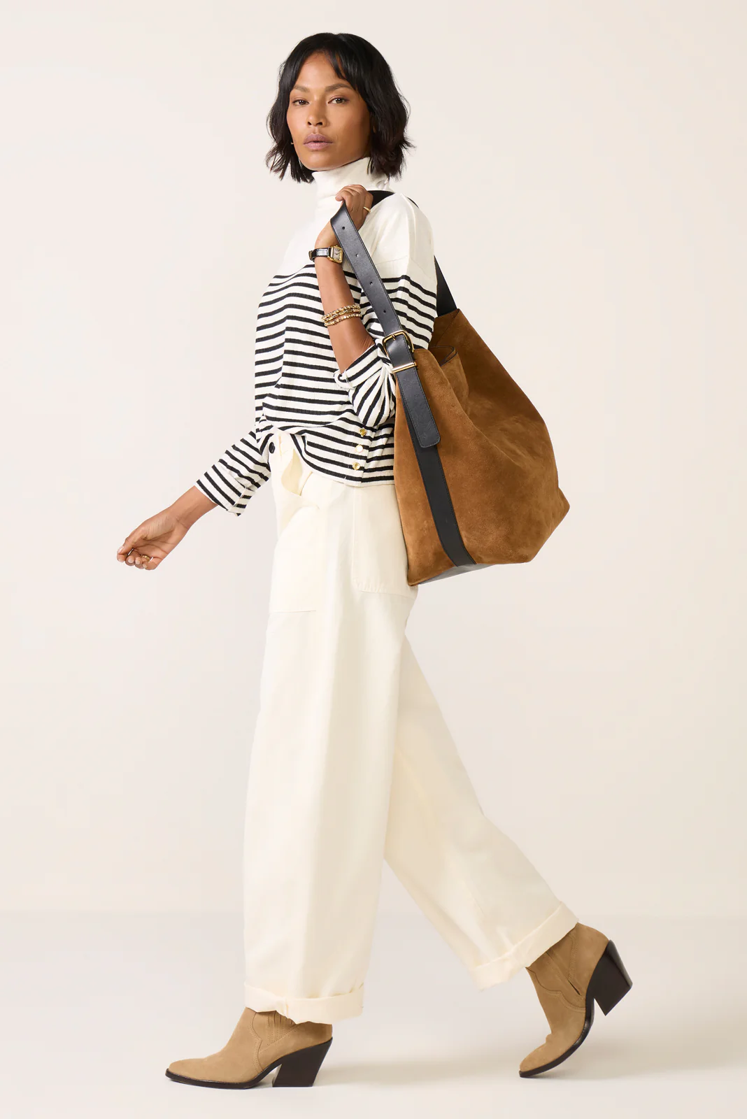 The Knit Rib Stripe Turtleneck - Image 6