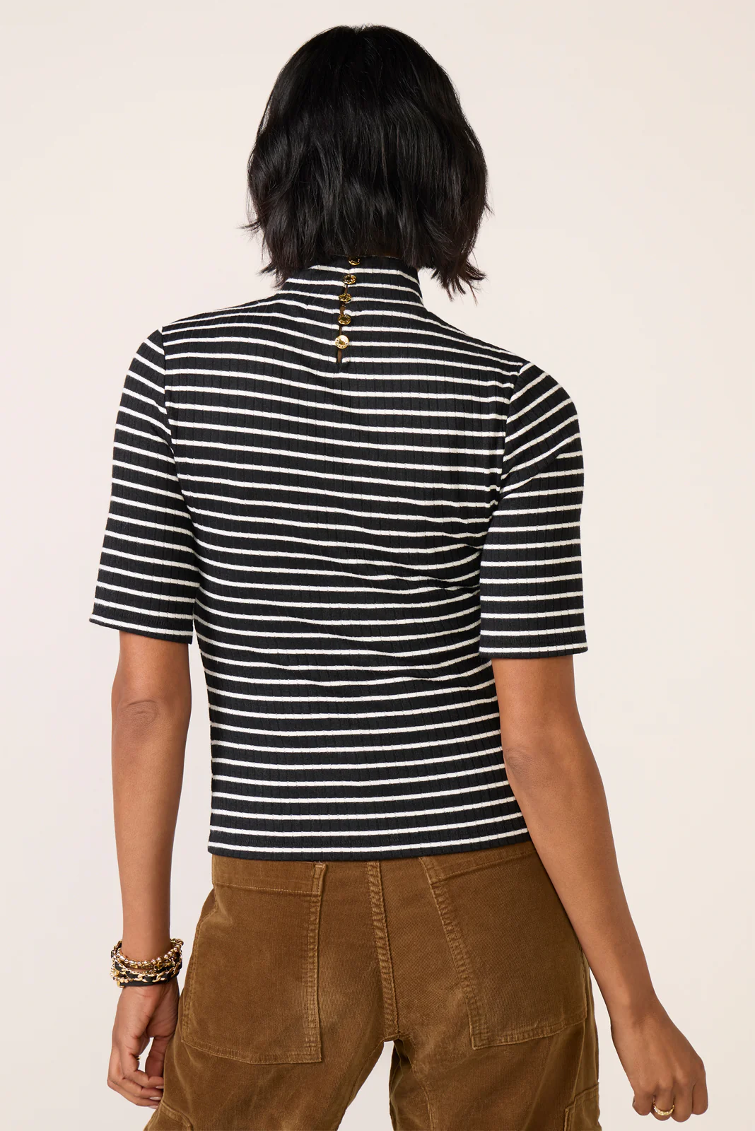 The Rib Knit Stripe Tee - Image 4
