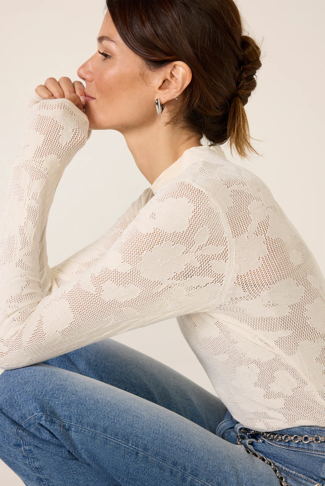 Tibi Mock Neck Top