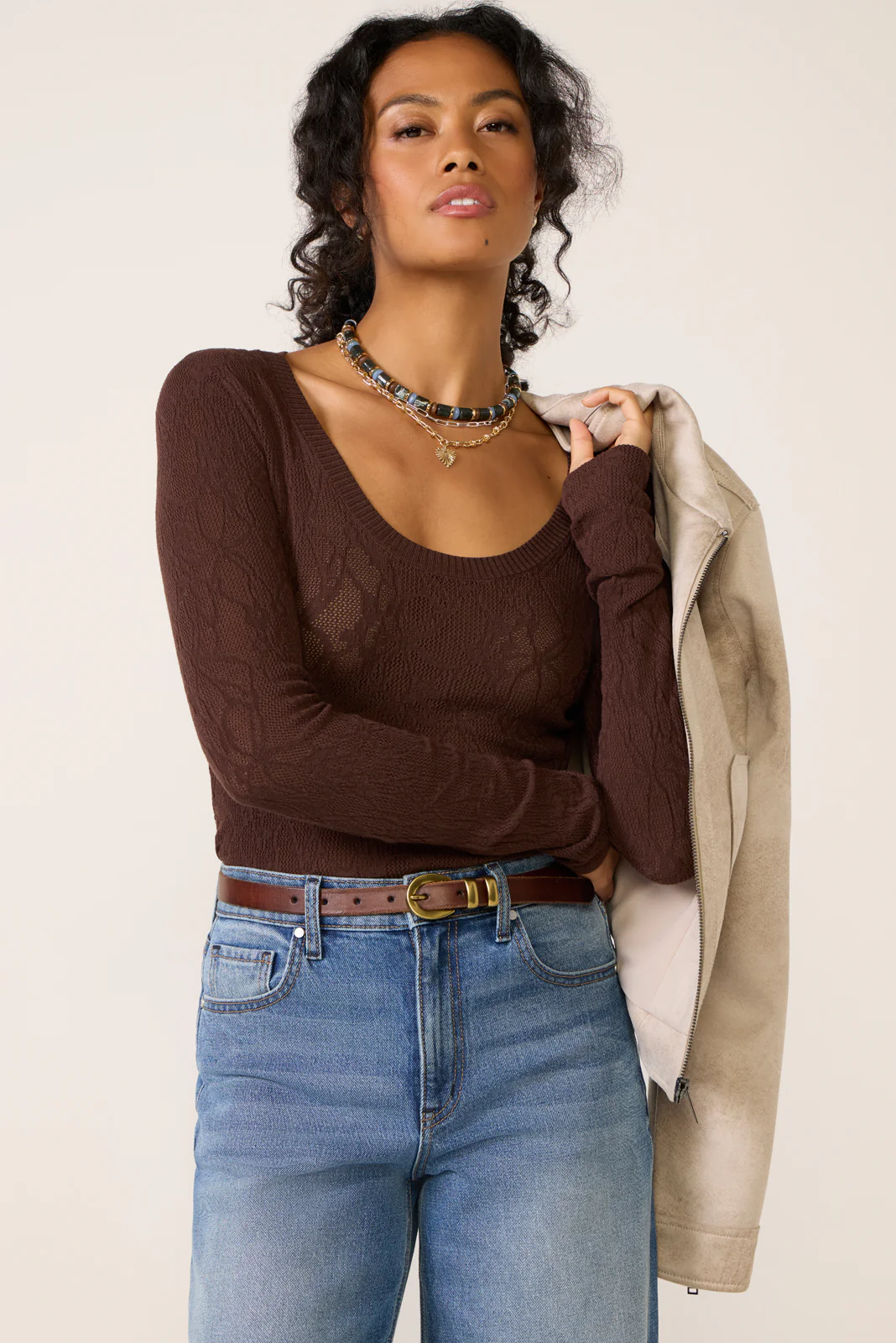 Tibi Scoop Mesh Top - Image 3