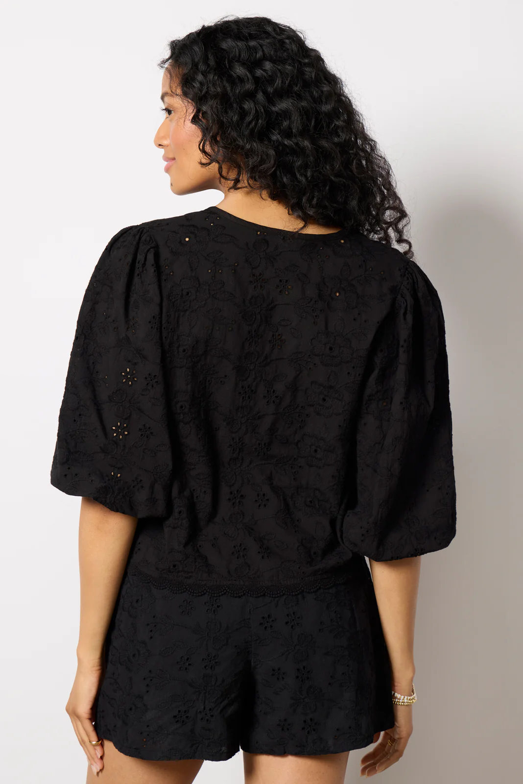 Tie Front Eyelet Top - Image 4