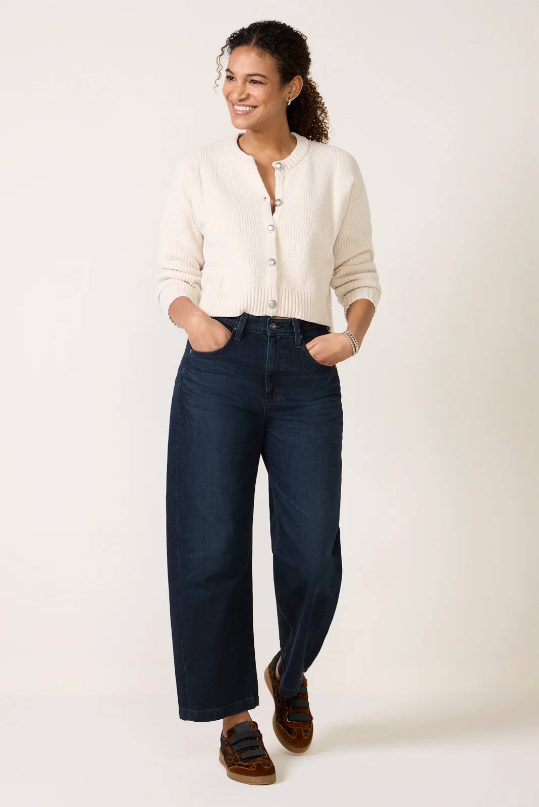 Tori Chenille Crew Cardigan - Image 2