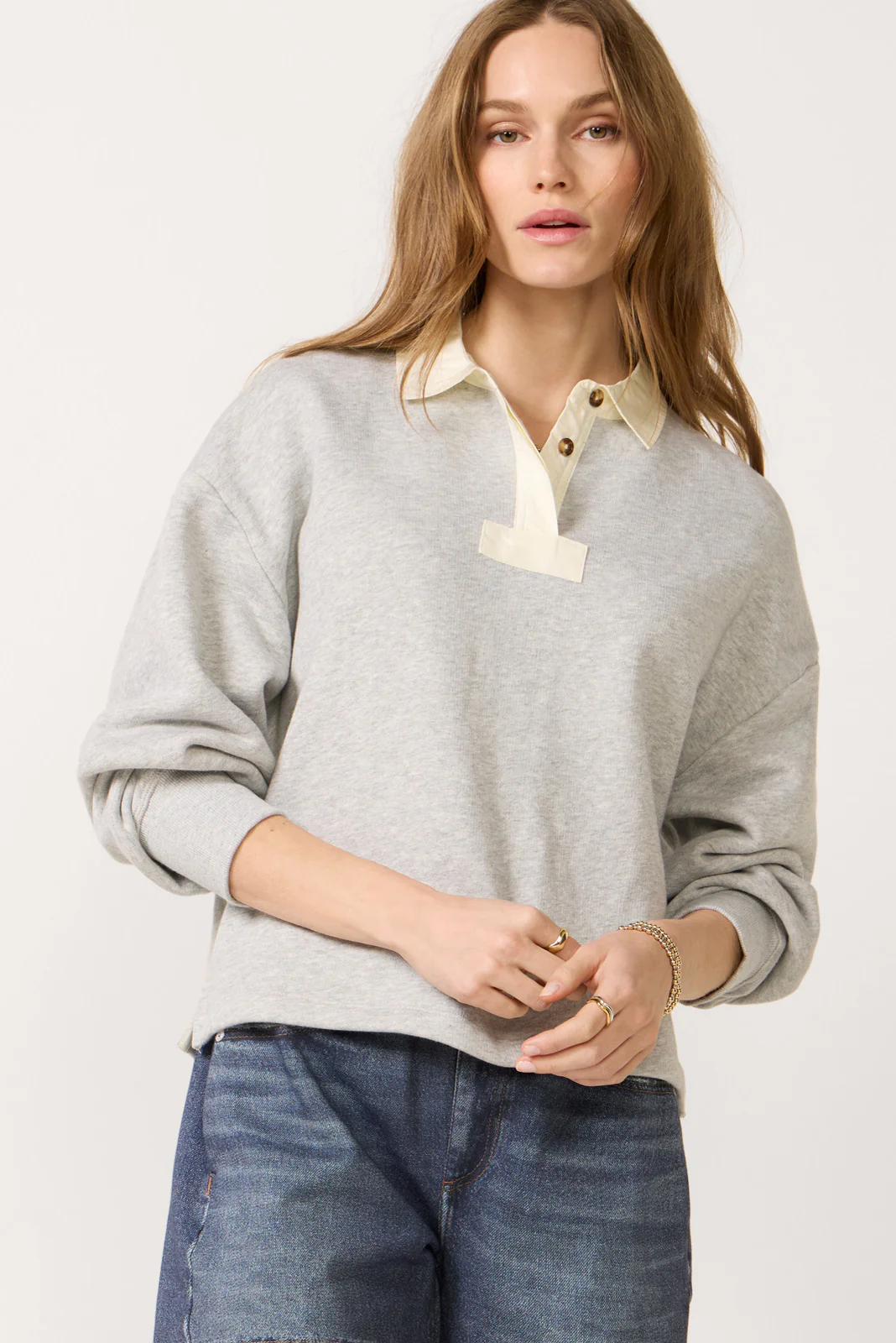 Vintage Terry Polo Sweatshirt - Image 5