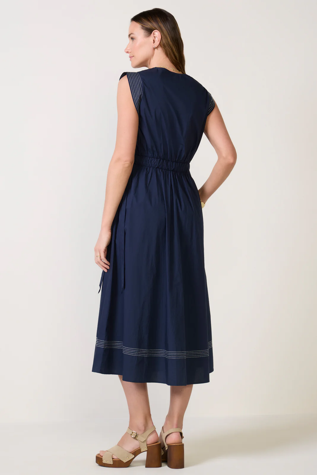 Whitley Contrast Stitch Midi Dress - Image 3