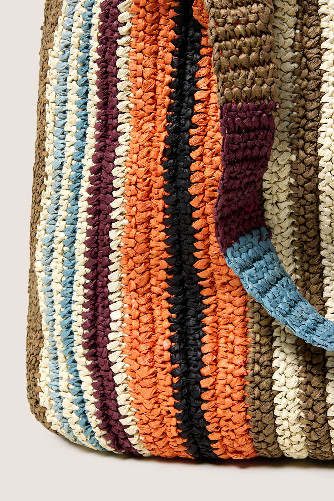 Woven Striped Tote - Image 3