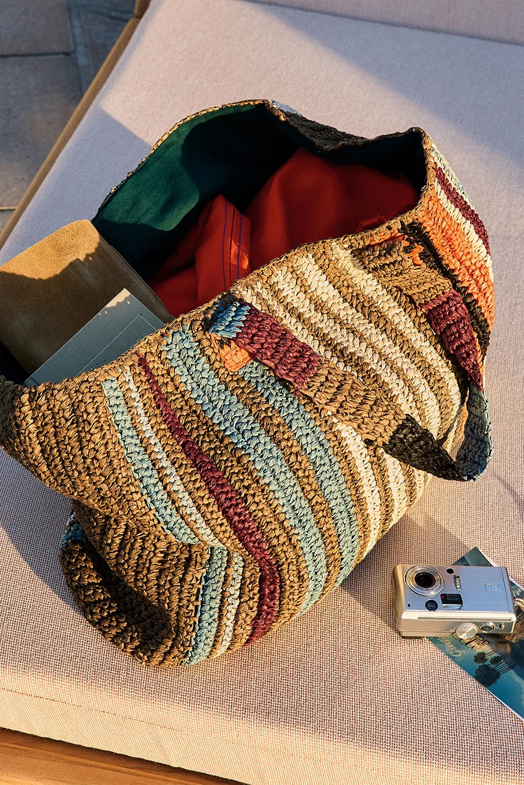 Woven Striped Tote - Image 6