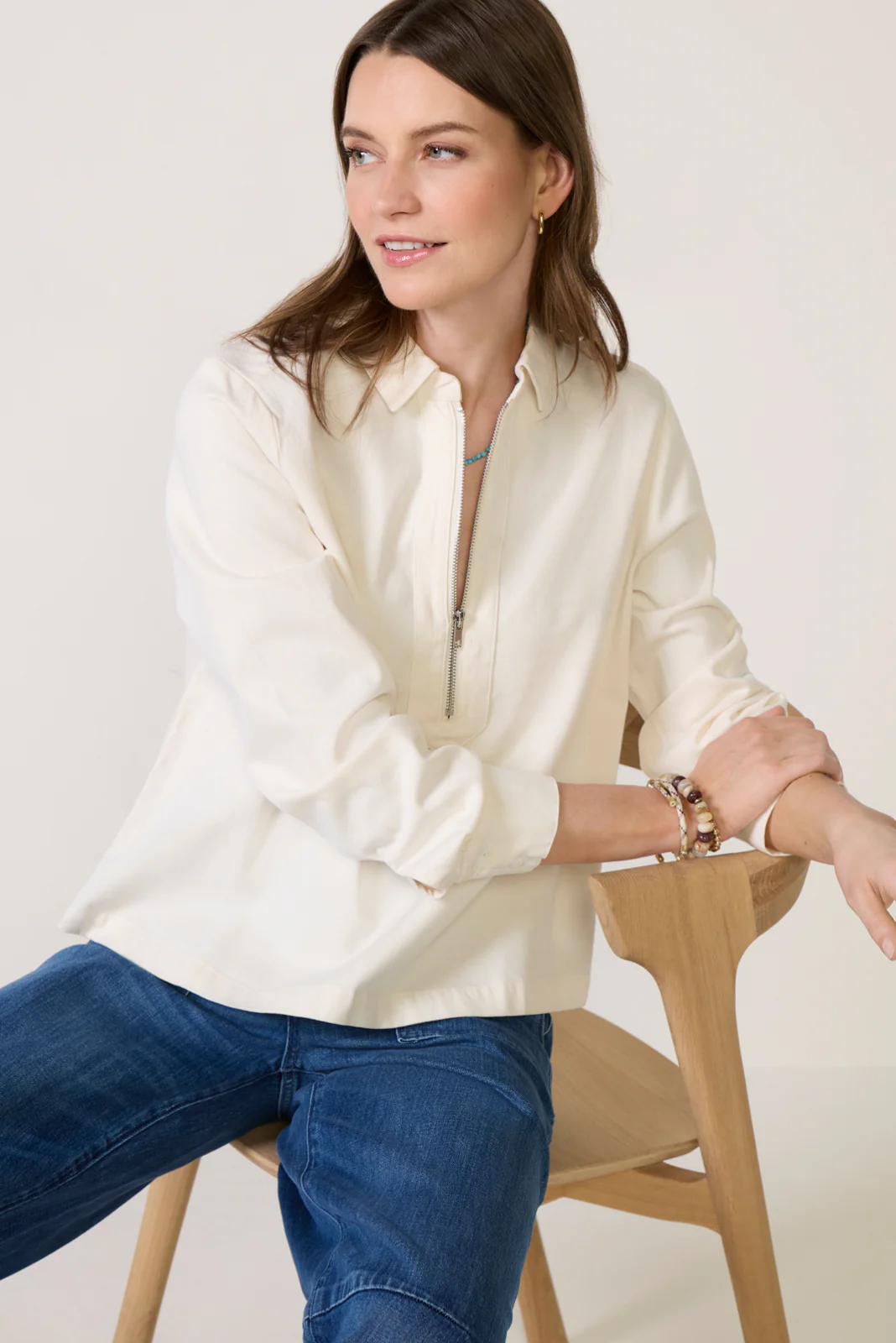 Zip Front Pullover Top - Image 5
